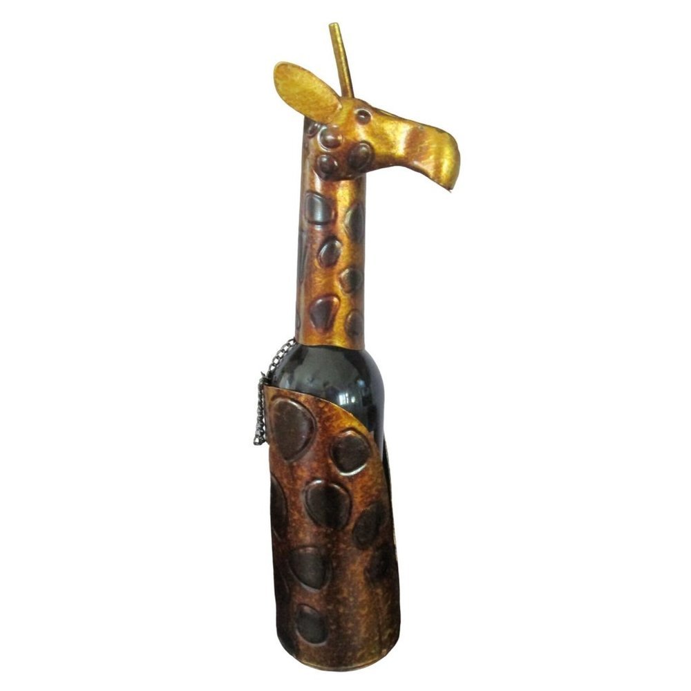 Metal Giraffe Wine Holder Pier One ED3037 Two Piece NWT Wine Not Included